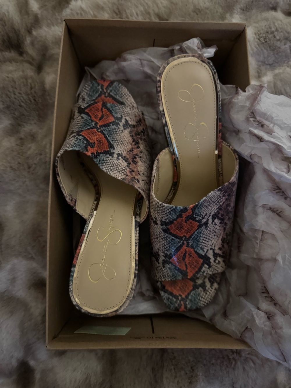 Jessica Simpson Snakeskin Wedge - Picture 2 of 4